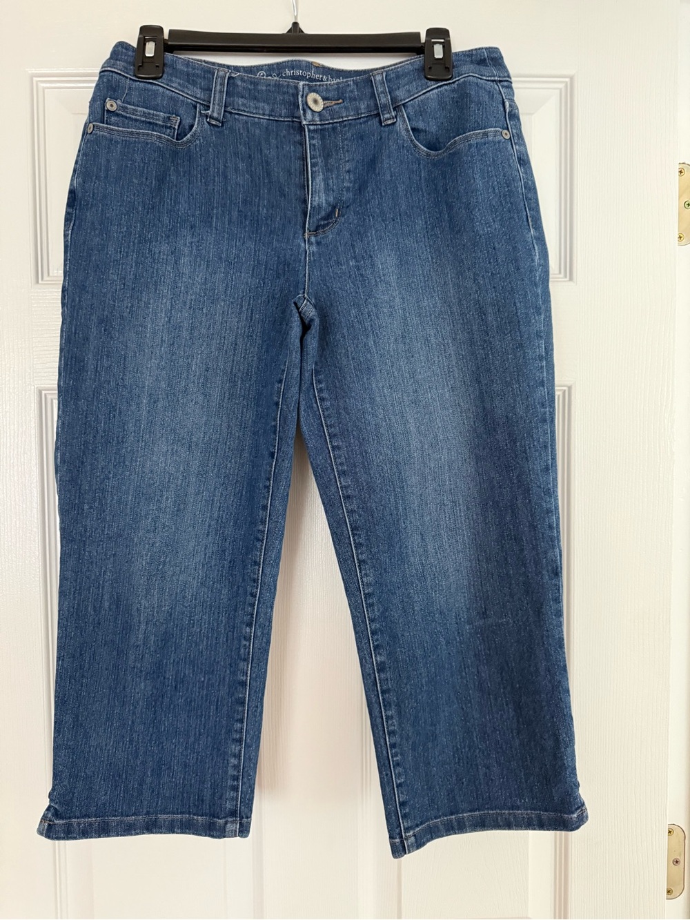 Christopher & Banks Mid-Rise Cropped Jeans in Denim Blue